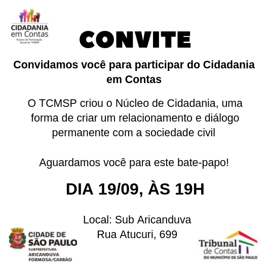 Tribunal de Contas do Município de São Paulo - convite 